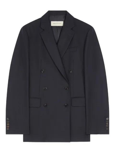 double-breasted wool blazer by DRIES VAN NOTEN