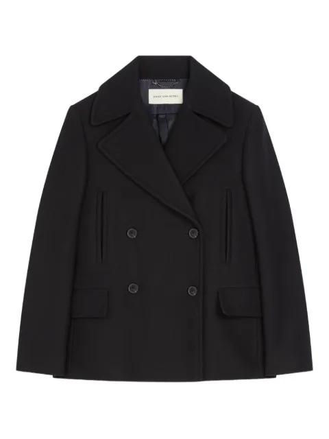 double-breasted wool-blend  jacket by DRIES VAN NOTEN