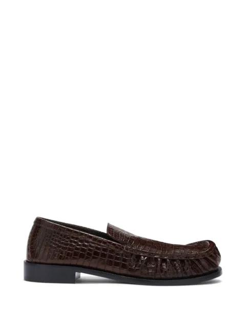 embossed leather loafers by DRIES VAN NOTEN