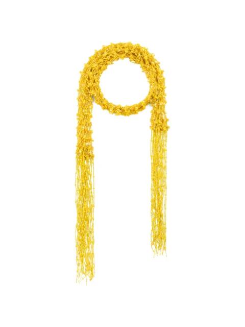 embroidered scarf necklace by DRIES VAN NOTEN