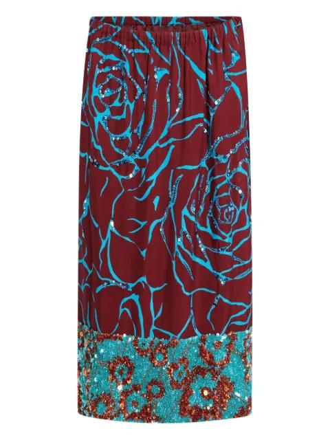 embroidered sequin skirt by DRIES VAN NOTEN