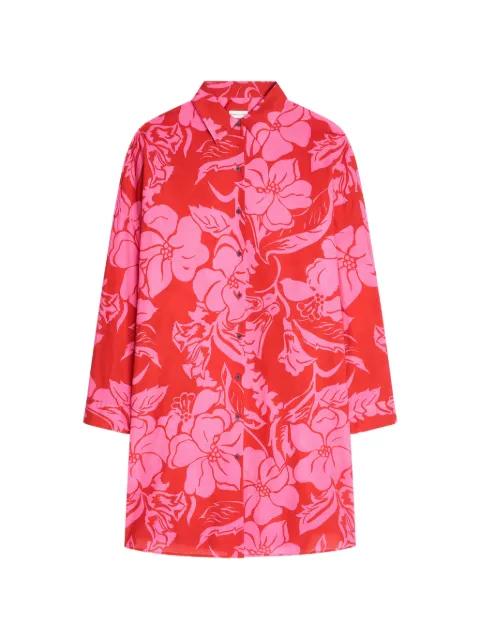 floral shirt midi dress by DRIES VAN NOTEN