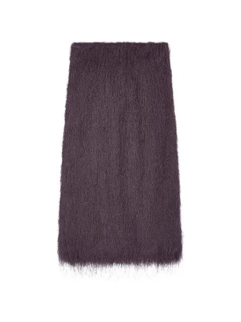 fringed midi skirt by DRIES VAN NOTEN