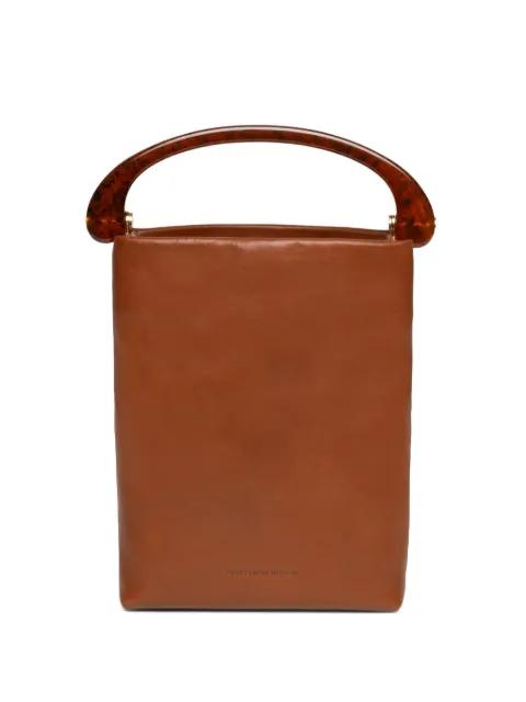 leather top-handle mini bag by DRIES VAN NOTEN