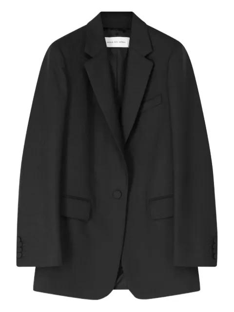 loose-fit herringbone wool blazer by DRIES VAN NOTEN