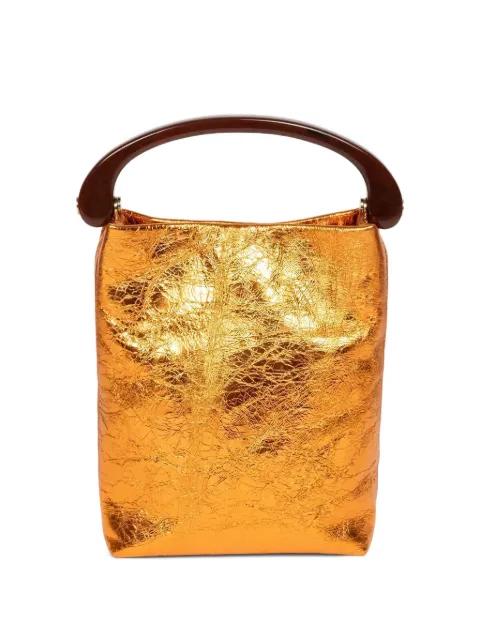 micro leather tote bag by DRIES VAN NOTEN