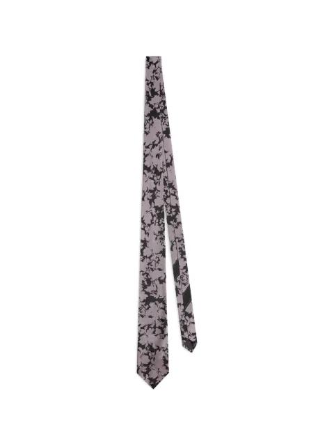printed silk tie by DRIES VAN NOTEN
