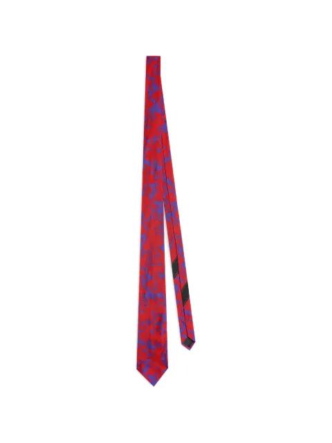 printed silk tie by DRIES VAN NOTEN
