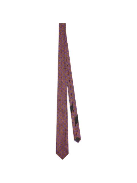 printed silk tie by DRIES VAN NOTEN