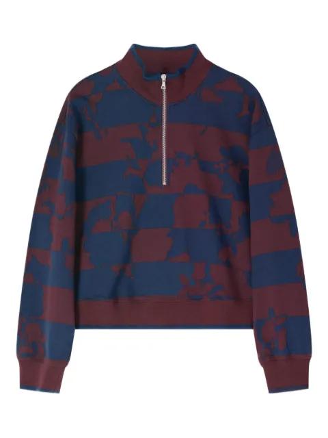 printed zipped sweatshirt by DRIES VAN NOTEN
