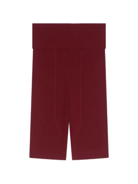 rib knit biker shorts by DRIES VAN NOTEN