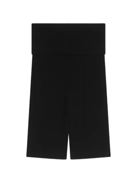 rib knit biker shorts by DRIES VAN NOTEN