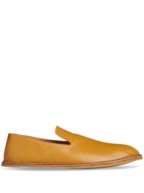 round-toe leather loafers by DRIES VAN NOTEN