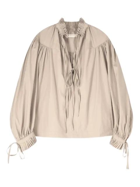 ruffled cotton blouse by DRIES VAN NOTEN