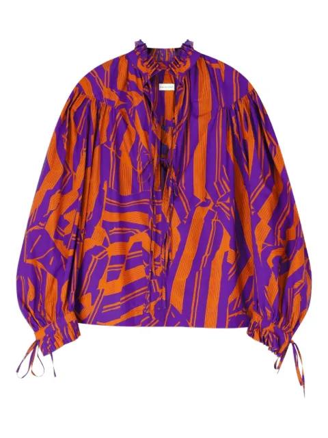 ruffled cotton shirt by DRIES VAN NOTEN