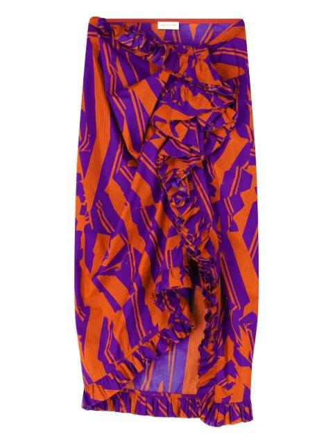 ruffled cotton skirt by DRIES VAN NOTEN