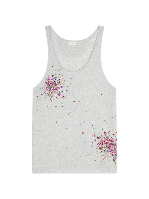 sequin-embellished tank top by DRIES VAN NOTEN