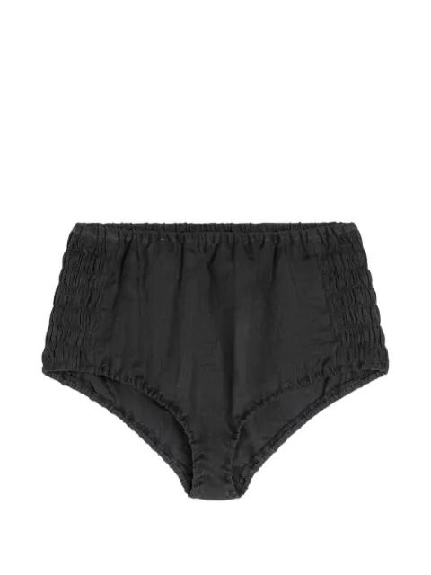shirred micro shorts by DRIES VAN NOTEN