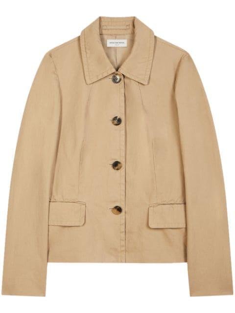 single-breasted cotton jacket by DRIES VAN NOTEN
