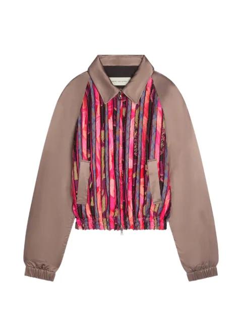 striped bomber jacket by DRIES VAN NOTEN
