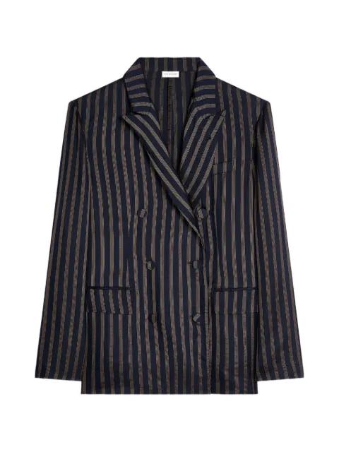 striped double-breasted blazer by DRIES VAN NOTEN