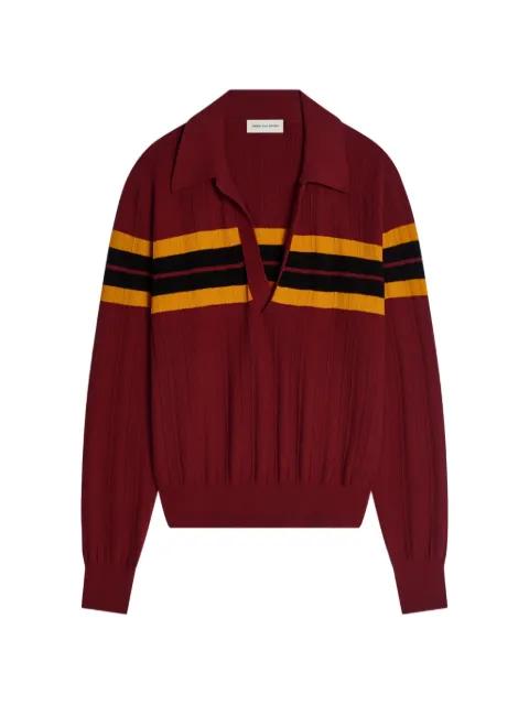 striped polo shirt by DRIES VAN NOTEN