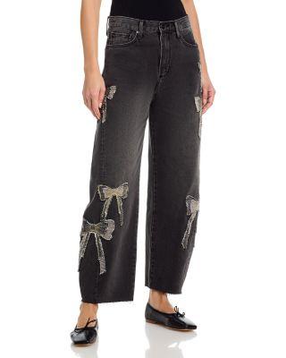 Parker x Bow What Fun High Rise Barrel Jeans in Washed Black by DRIFTWOOD