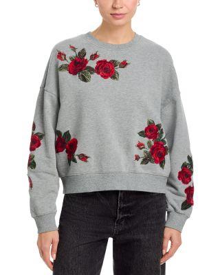 Teddy Rose Embroidered Sweatshirt by DRIFTWOOD