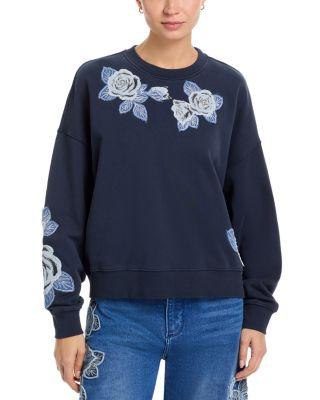 Teddy Rose Embroidered Sweatshirt by DRIFTWOOD