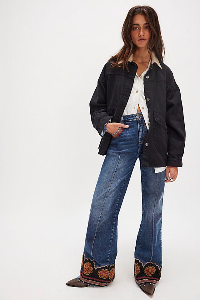Driftwood Bettina X Crochet Eclectic Jeans by DRIFTWOOD | FREE PEOPLE