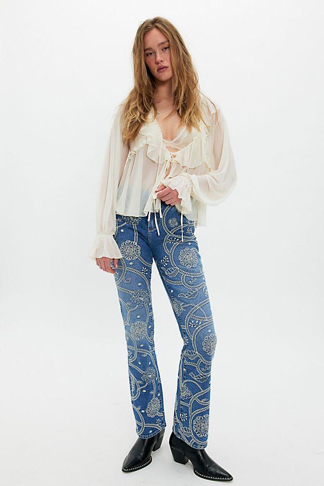Driftwood Kelly Embroidered Jeans by DRIFTWOOD | FREE PEOPLE