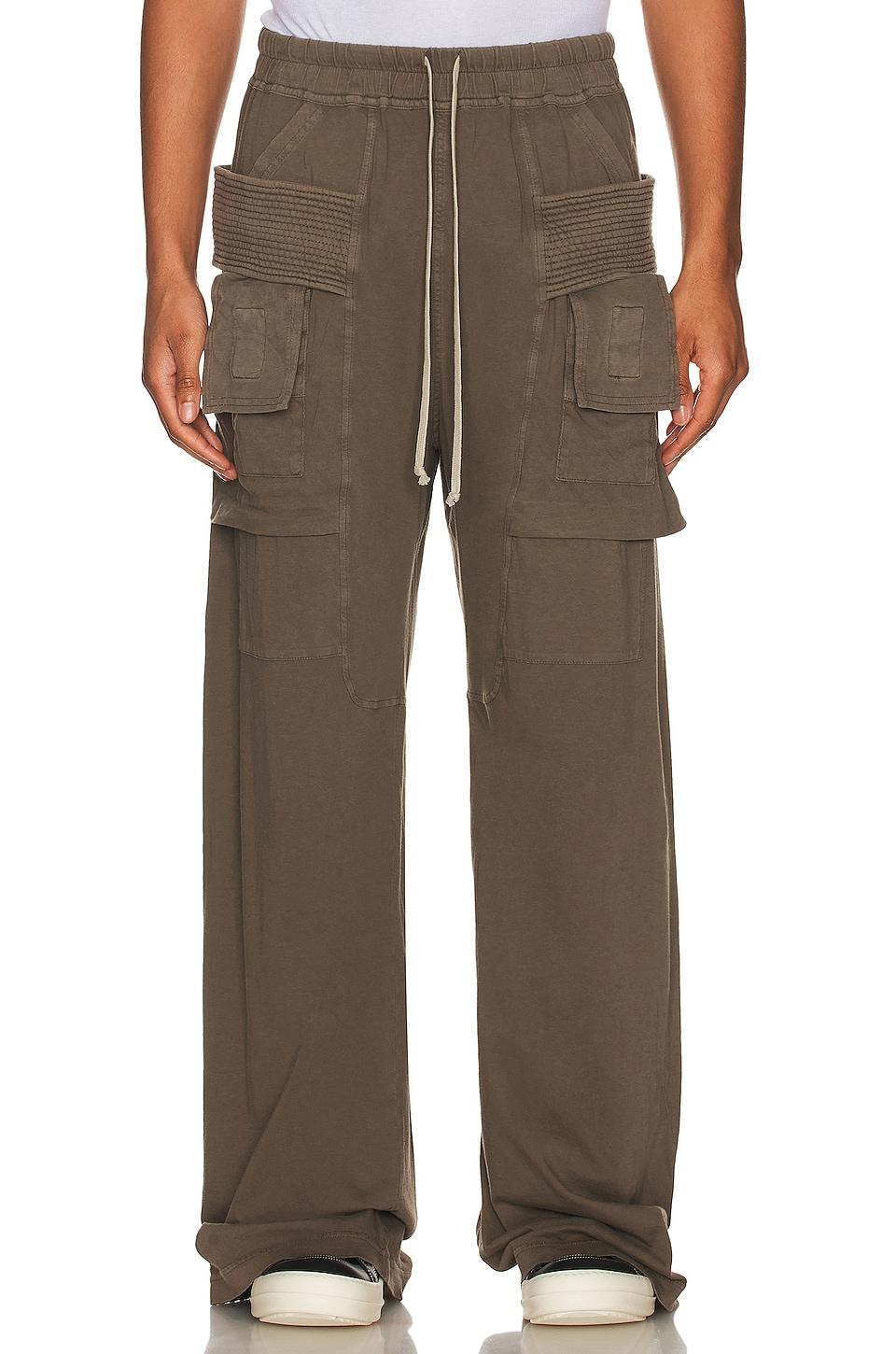 DRKSHDW by Rick Owens Creatch Cargo Drawstring Pants in Grey by DRKSHDW BY RICK OWENS