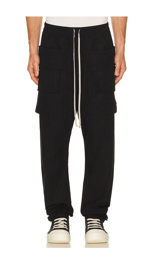 DRKSHDW by Rick Owens Creatch Cargo Drawstring in Black by DRKSHDW BY RICK OWENS