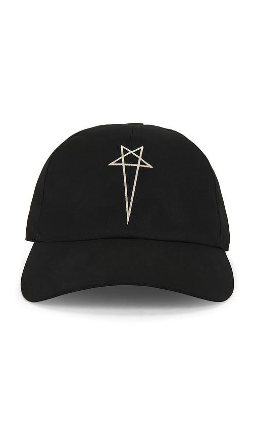 DRKSHDW by Rick Owens Pentagram Baseball Cap in Black by DRKSHDW BY RICK OWENS