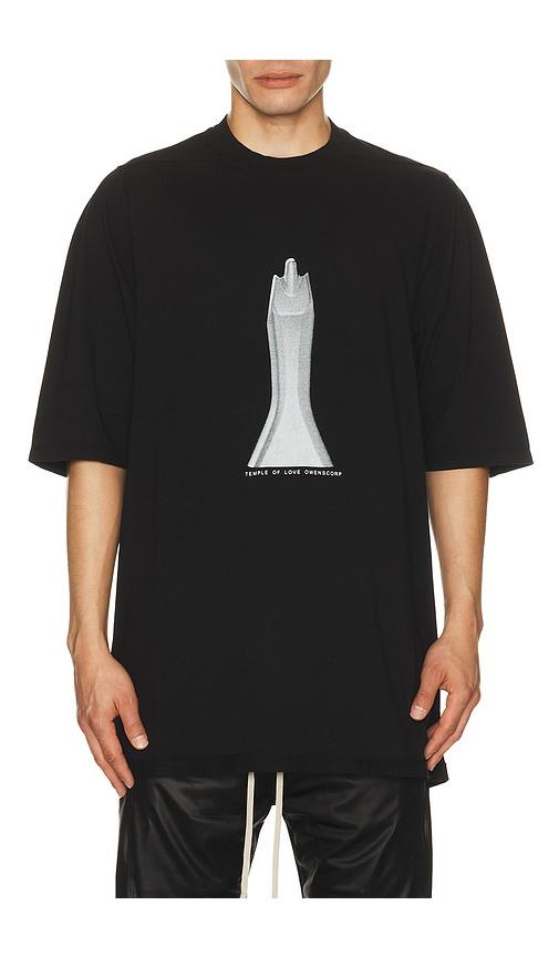DRKSHDW by Rick Owens Sister Graphic Jumbo Short Sleeve T in Black by DRKSHDW BY RICK OWENS