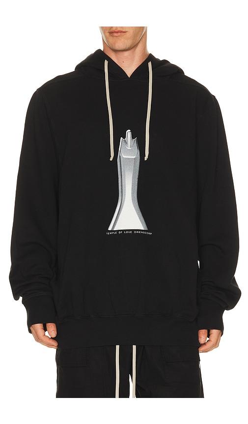DRKSHDW by Rick Owens Sister Graphic Oversized Hoodie in Black by DRKSHDW BY RICK OWENS