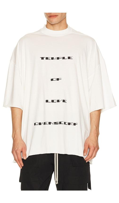 DRKSHDW by Rick Owens Temple of Love Owenscorp Graphic Tommy T in White by DRKSHDW BY RICK OWENS