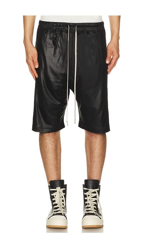 DRKSHDW by Rick Owens Wide Pusher Shorts in Black by DRKSHDW BY RICK OWENS