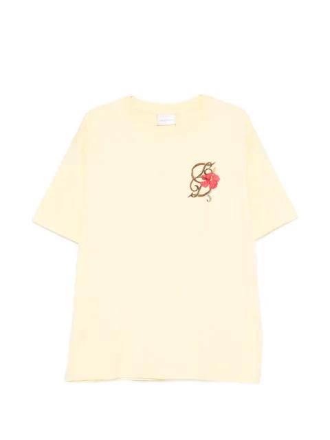 D Hibiscus Brodée T-shirt by DROLE DE MONSIEUR