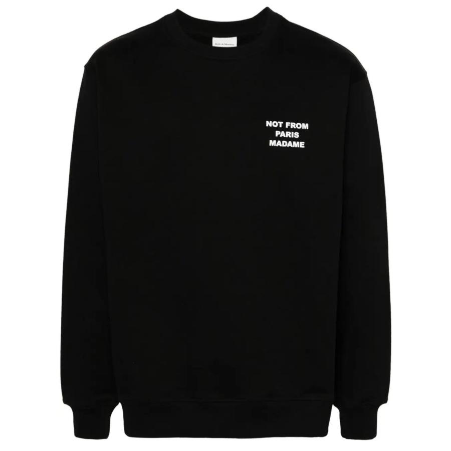 Drole De Monsieur Mens Black Slogan Le Sweatshirt by DROLE DE MONSIEUR