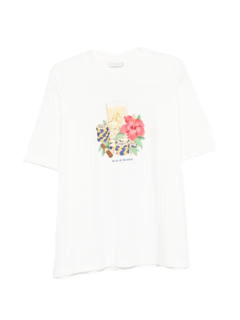 Hibiscus Club floral-print T-shirt by DROLE DE MONSIEUR