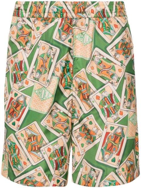 Jeu de cartes elasticated swim shorts by DROLE DE MONSIEUR