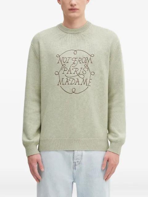 La Maille Slogan Tresses logo sweater by DROLE DE MONSIEUR
