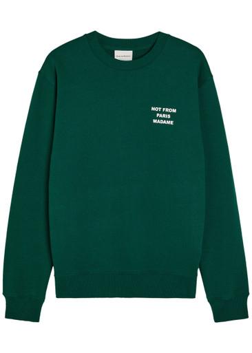 Le Sweatshirt Slogan embroidered cotton sweatshirt by DROLE DE MONSIEUR
