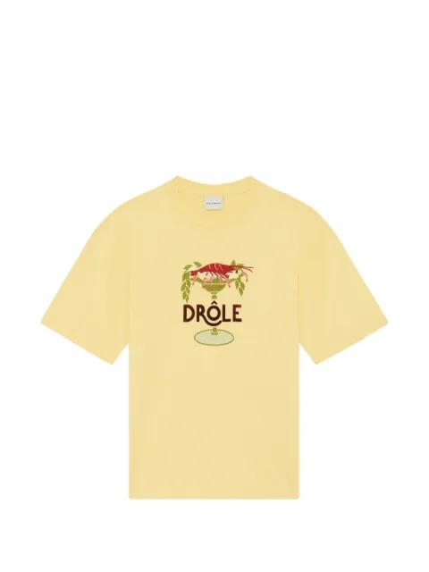 Lobster Cup embroidered T-shirt by DROLE DE MONSIEUR