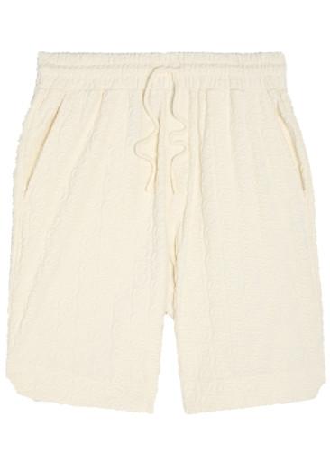 Monogramme terry cotton shorts by DROLE DE MONSIEUR