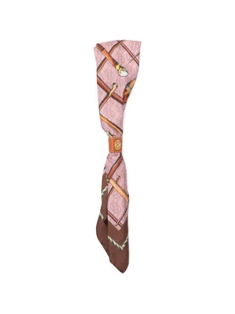 buckle print silk scarf by DROLE DE MONSIEUR