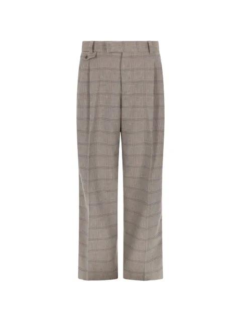 check pattern trousers by DROLE DE MONSIEUR
