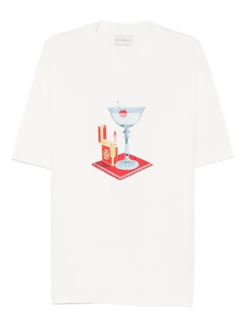 cocktail graphic print T-shirt by DROLE DE MONSIEUR