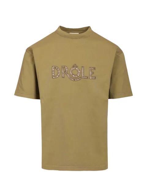 embroidered logo detail T-shirt by DROLE DE MONSIEUR